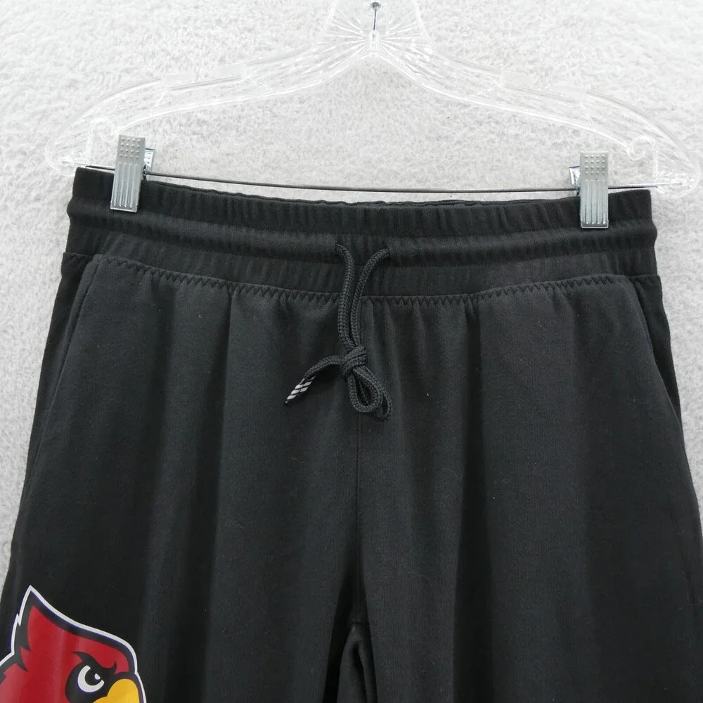 Louisville Cardinals Joggers Mens Medium Black Track Pants Adidas Ankle Snap New